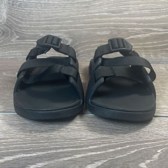 Chaco Chillos Big Boy Sz 4 Slip On Black Adjustable Strap Slides Sandals - Picture 2 of 11